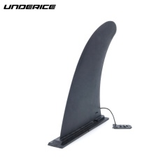 Full black color without fins base, 9'' big snap-in center fin for sup isup boards