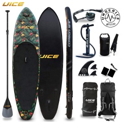 Black Carbon Series 10'6''x32''x6''/ 320x81x15cm flower design Inflatable Paddle Board iSUP stand up paddle board surfboard