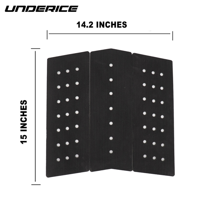 Underice 2021 New Designs 3piece 5mm thick environmental friendly high density premium surfboard traction pad
