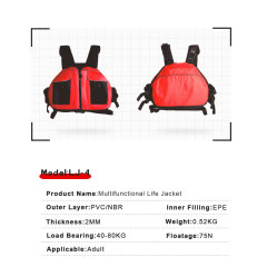 OEM ODM Multifunctional Live Jacket Waterproof Foam Floating Life Vest for Adult Water Sports