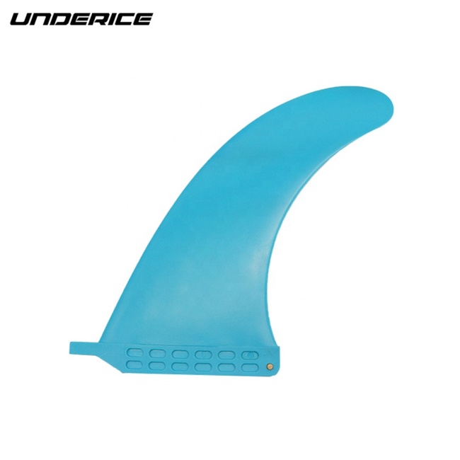 UICE Blue 9 Inch Inflatable SUP Surfboard Fin Lightweight Center Fin Quick Detachable PVC Single Surf Fins
