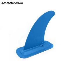 9'' Snap-in plastic center fin blue classic single fin for inflatable paddle board, including fin base
