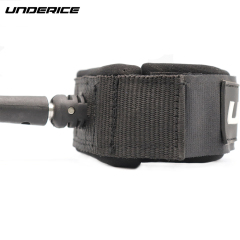UICE custom clear grey black core,7mm 9ft OEM coiled sup paddle board leash