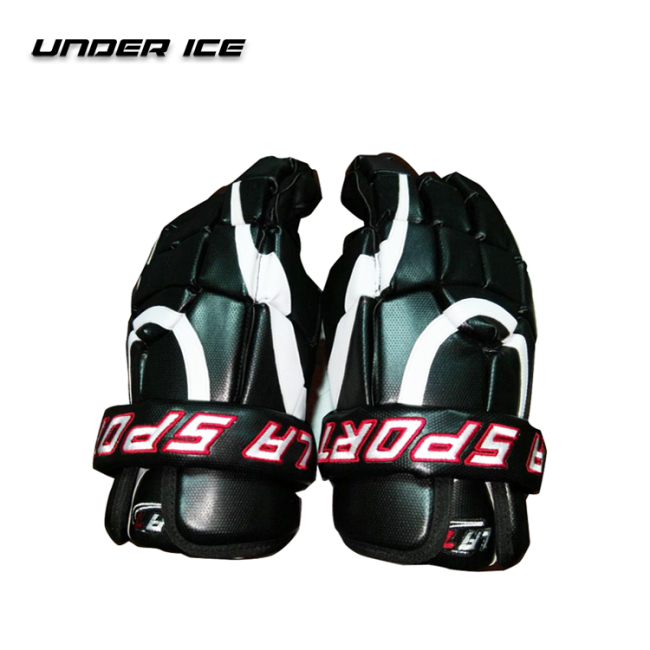 Outdoor sport full size custom protective gloves leather hockey glove