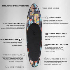 Underice Inflatable Stand Up Paddle Board,Premium SUP Package, 10'6