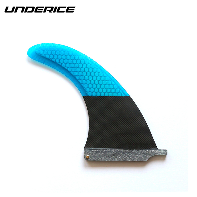 UICE customized color surf accessories honeycomb fiberglass carbon center longboard single fin surfboard fins