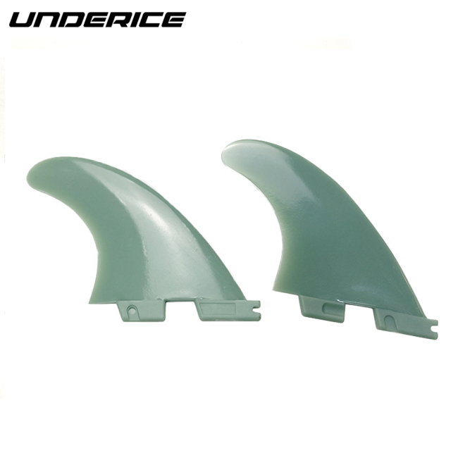 Nylon surfboard inflatable paddle board SUP ISUP fin dark green twin fins side fins