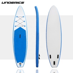 11'x33''x6'',11'6''x33''x6'',12'x32''x6'',12'6''x31''x6'' double layer blue inflatable paddle board with 4-Dings for kayak seat