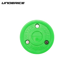 UICE High Quality Green Ice Hockey Puck  Plastic Biscuit Roller Hockey Training Puck