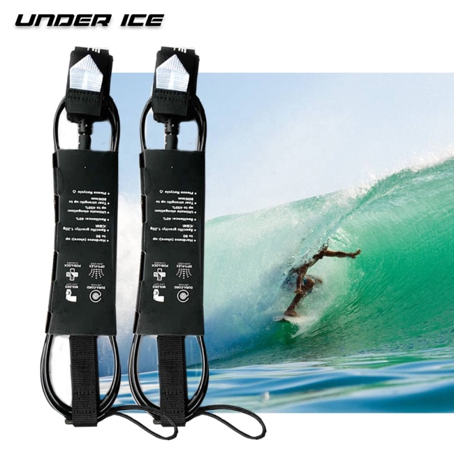 Straight 6MM 6FT/ 7MM 7FT Maximum Strength Surfboard Leash Premium Surf Leg Rope Custom Logo