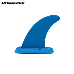 9'' Snap-in plastic center fin blue classic single fin for inflatable paddle board, including fin base