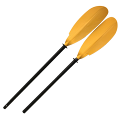Inflatable paddle aluminum double-head pole double-section oar paddle