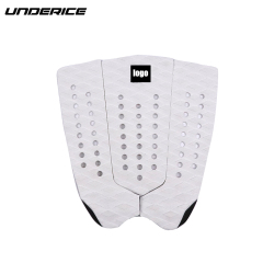UICE 3-piece Popular White Color Custom Surf Traction Pad Tail Pad for surfboard Deck Grip