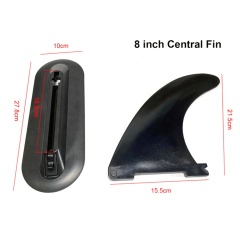 Quick Click Plastic with 30% fiberglass reinforcement Centre Fin Black Classic Single fin for iSUP paddle board