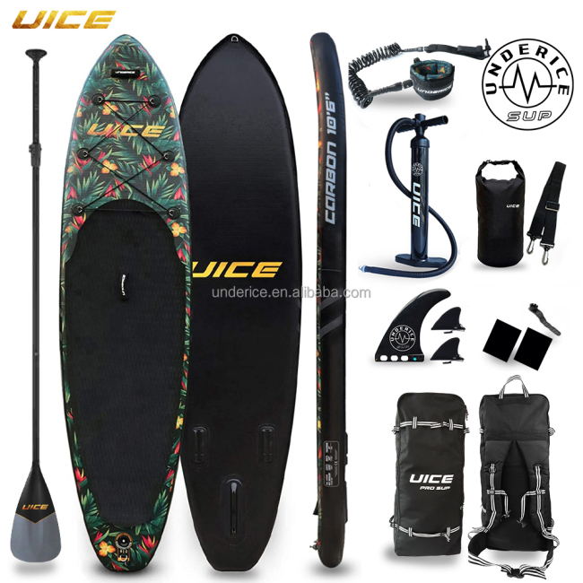 UICE Surfing Paddle board BLACK CARBON Inflatable Cheap Surfboard sup Board