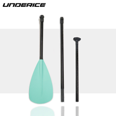 925g weight adjustable 3-piece fiberglass shaft green color nylon blade sup paddle for stand up inflatable paddle boards