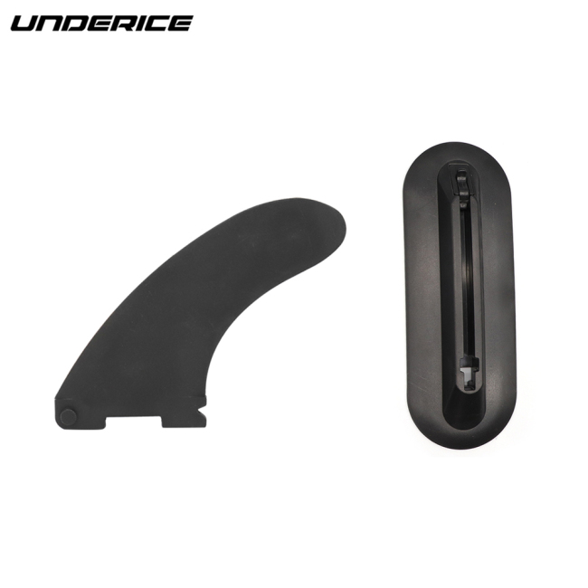 UNDERICE Side Fin Quick-Click  Black Classic Single Fin For Inflatable Paddle Board and Longboard