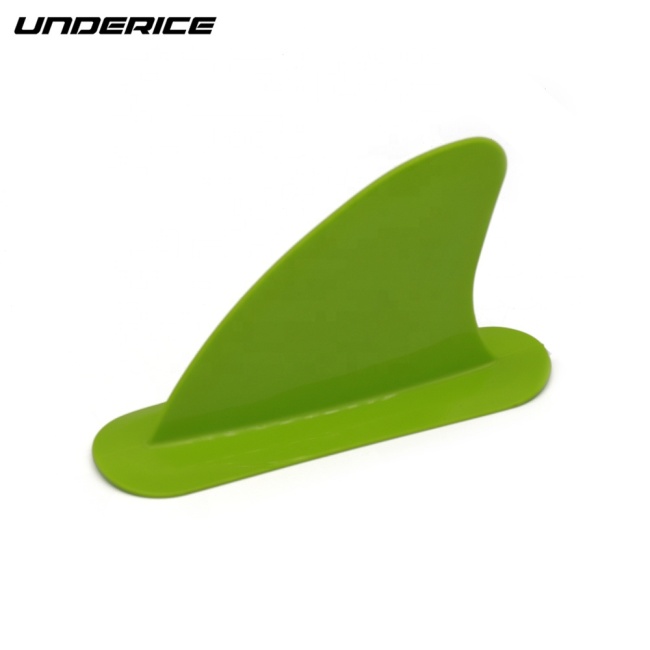 UICE design inflatable paddle board 4.5'' green glued fixed side fin with custom color