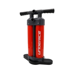 HP6 Red Premium Triple Action Inflate Deflate Aluminum Shaft Hand Pump For Inflatable ISUP Board kayaks Boats Tents