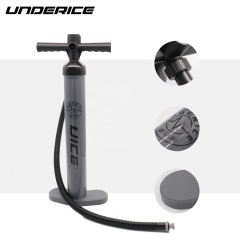 UICE 2021 New design 1070g dark grey double action hand pump for inflatable paddle board, sup boards