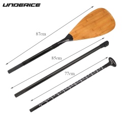 Top Quality Super Lightweight Bamboo FULL Carbon Paddle Adjustable 3-pieces