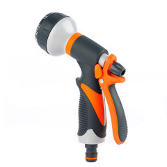 High Quality TPR Coated 8 Patterns Water Sprayer Plastic Garden Hose Connect Spray Nozzle for Sale