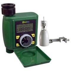 Outlet Programmable Hose Faucet Timer Includes Wired Rain Sensor with Mount