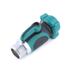 Heavy Duty TPR Coating Metal Adjustable Water Flow Control High Quality Shut Off Valve Garden Water Hose Connector