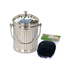7L Capacity Freestanding Portable Easy Washing Stainless Steel Kitchen Food Compost for Collecting Waste