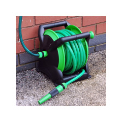 New Design Free Standing Portable Durable Plastic Watering Compact 15m Garden Lawn Water Hose Reel