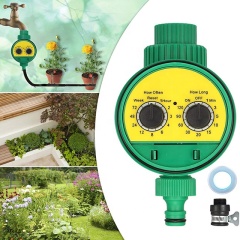 Single Outlet Automatic Water Faucet Hose Timer Ball Valve Allow Connected Irrigation System Green