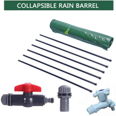 High Quality 100 Liters PVC Tarpaulin Water Storage Rainwater Tank Kit Collapsible Rain Barrel for Sale