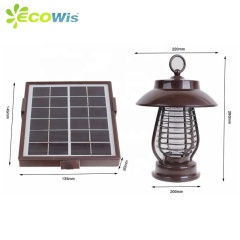 Waterproof Solar Power Outdoor UV LED Insect Killing Lamp Mosquito Killer