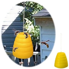 Swarm Catcher, 5.5 X 5.5 X 5.9 Inch Portable Plastic Beehive Wasp Pests Trap Garden Hanging Bee Swarm Catcher