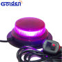 Purple led ambulance emergency trucks size mini strobe beacon lights with three bolt mounting and magnet base
