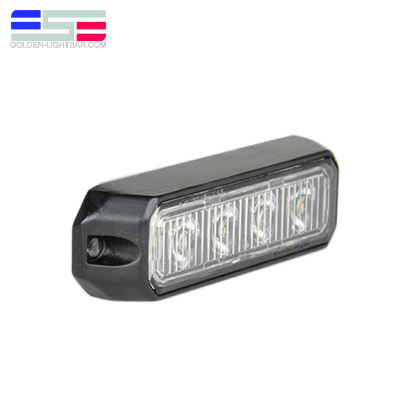 3W 4 led luz estroboscópica policia azul