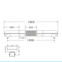 60inch DC12V 24V red blue police warning rotating lightbar for car