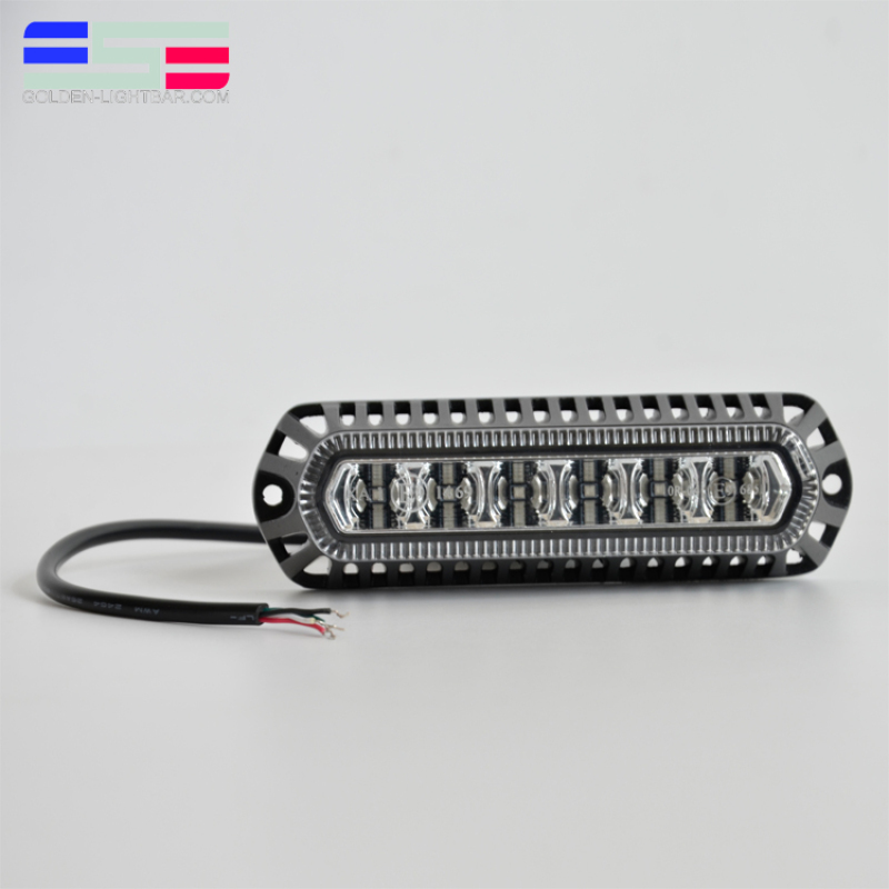 IP67 Mini 12V 24V 3Watt 6 LED Multifunction Car Emergency Red Warning Blinker Police Grill Light
