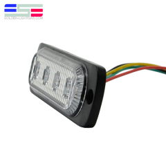 Luz estroboscópica LED de advertencia de doble color súper delgada de 12 V