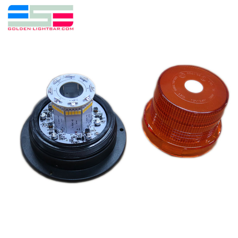 Amber 12V emergency warning strobe blinker flashing led magnetic beacon light