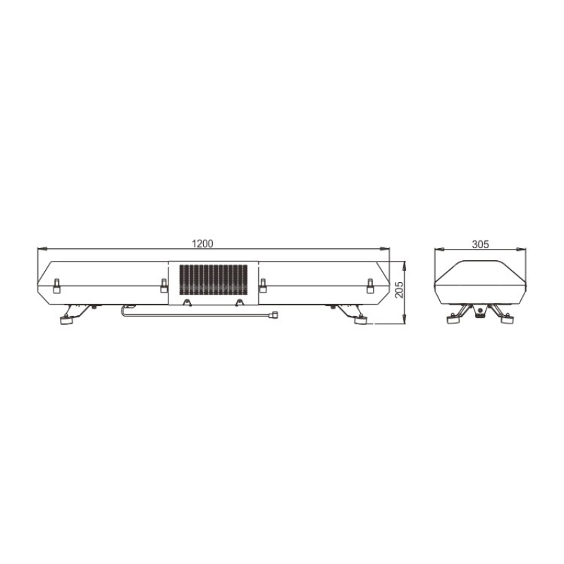 Military Police Vehicle Warning Flashing Blue Led Alarm Strobe Light Bar with siren speaker