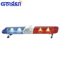 Halogen police emergency rotating red blue warning light bar with 100W siren and speaker