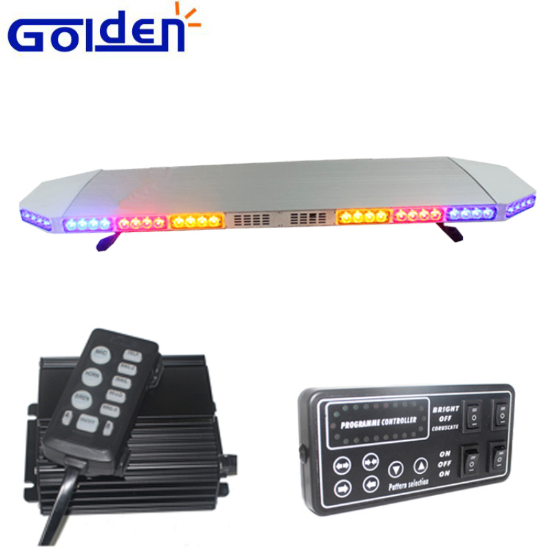 Emergency Vehicle Mounted Multi Color Functions Top Warning Strobe Bar Flashing Police Light and siren