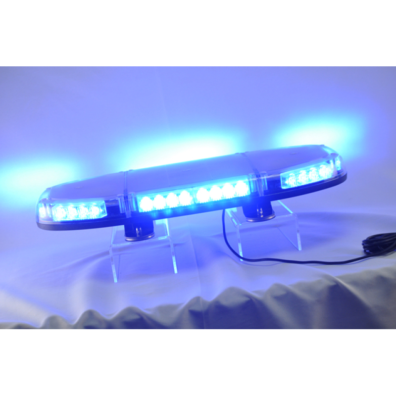 Mini barra de luz LED magnética azul intermitente de ambulancia de policía con sirena
