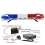 Police vehicle roof mounted DC12V 48inch 5MM led red blue color emergency warning light bar with 100w siren speaker