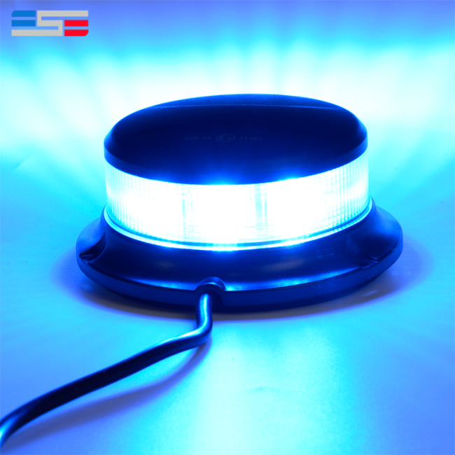 Baliza estroboscópica azul giratoria de policía de advertencia micro LED