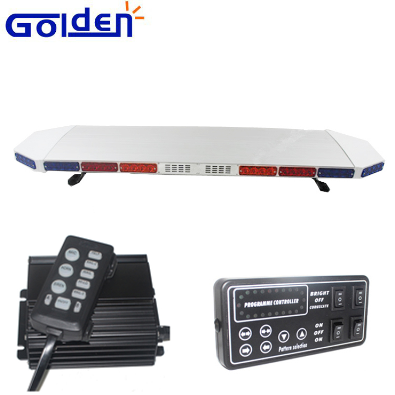 Emergency Vehicle Mounted Multi Color Functions Top Warning Strobe Bar Flashing Police Light and siren