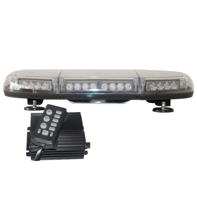 Ambulance de police clignotante Mini barre lumineuse LED magnétique bleue avec sirène