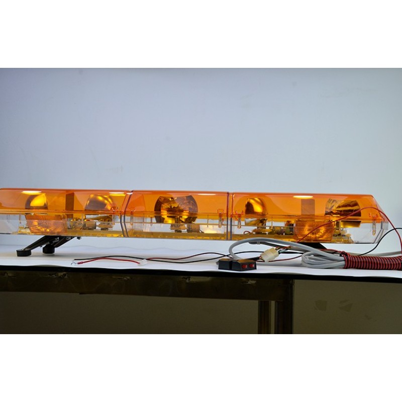 Camión de seguridad de emergencia giratorio halógeno de 12 V, barra de luz ámbar de advertencia estroboscópica usada