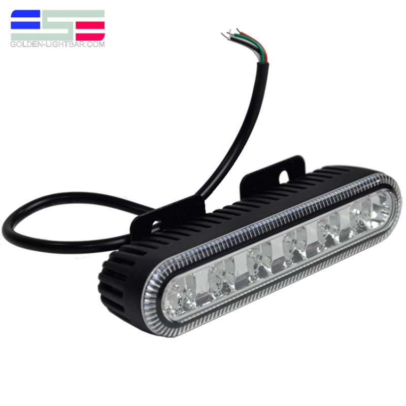 Mini IP67 12V 24V 3Watt 6 LED Police Blue Red Ultra Strobe Flashing Warning Light